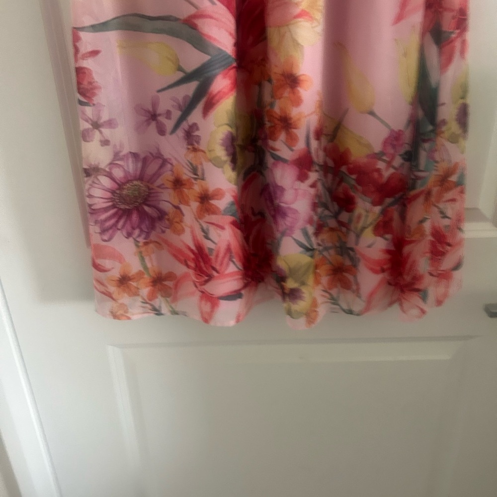 Floral Pink Kids Casual Dress - Picture 8 of 13